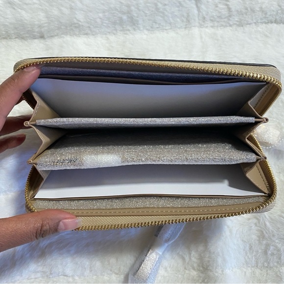 New Coach Slim Zip Wallet In Signature Canvas With Floral Print - Picture 5 of 7